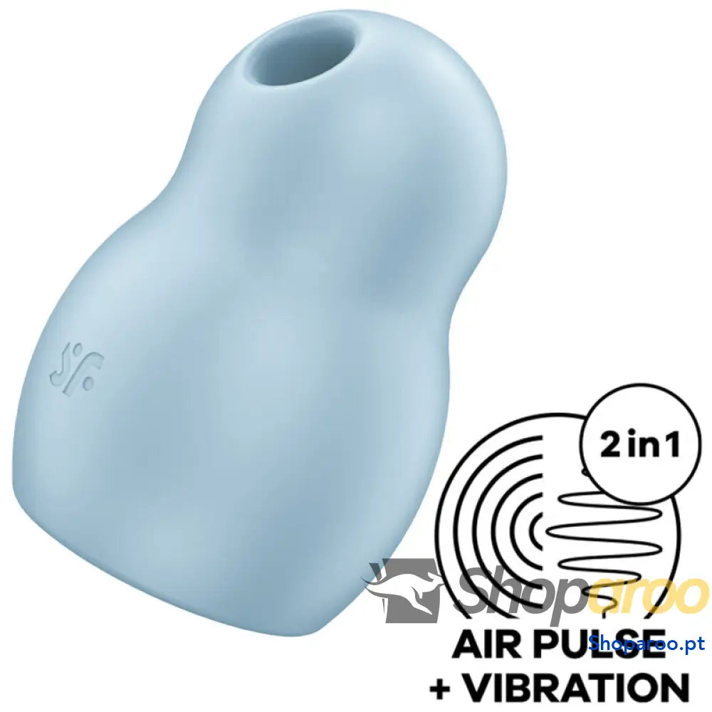 SATISFYER - PRO TO GO 1 ESTIMULADOR E VIBRADOR DE PULSO DE AR DUPLO AZUL