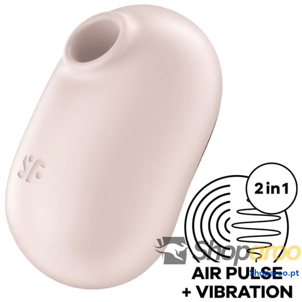SATISFYER - PRO TO GO 2 ESTIMULADOR E VIBRADOR DE PULSO DE AR DUPLO BEGE