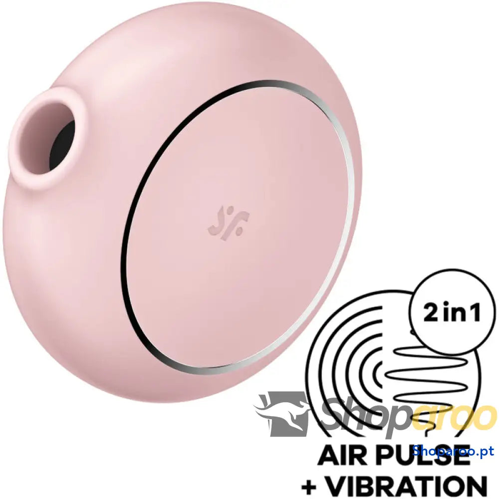 SATISFYER - PRO TO GO 3 ESTIMULADOR E VIBRADOR DE PULSO DE AR DUPLO ROSA