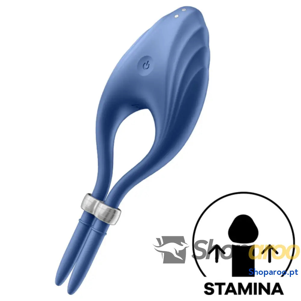 SATISFYER - VIBRADOR DE ANEL DUELISMO AZUL