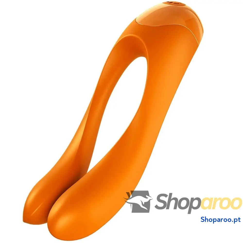 SATISFYER - VIBRADOR DE DEDO CANDY CANE LARANJA