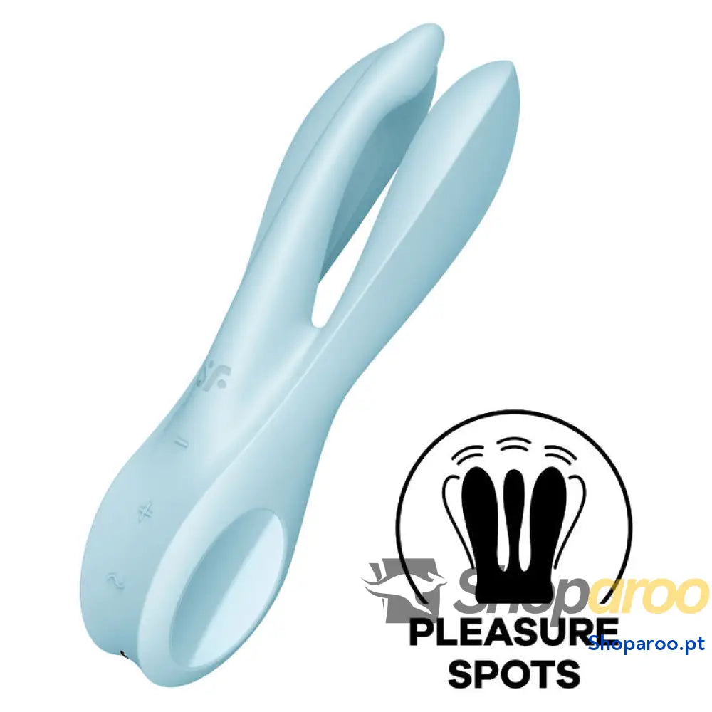 SATISFYER - VIBRADOR THREESOME 1 AZUL