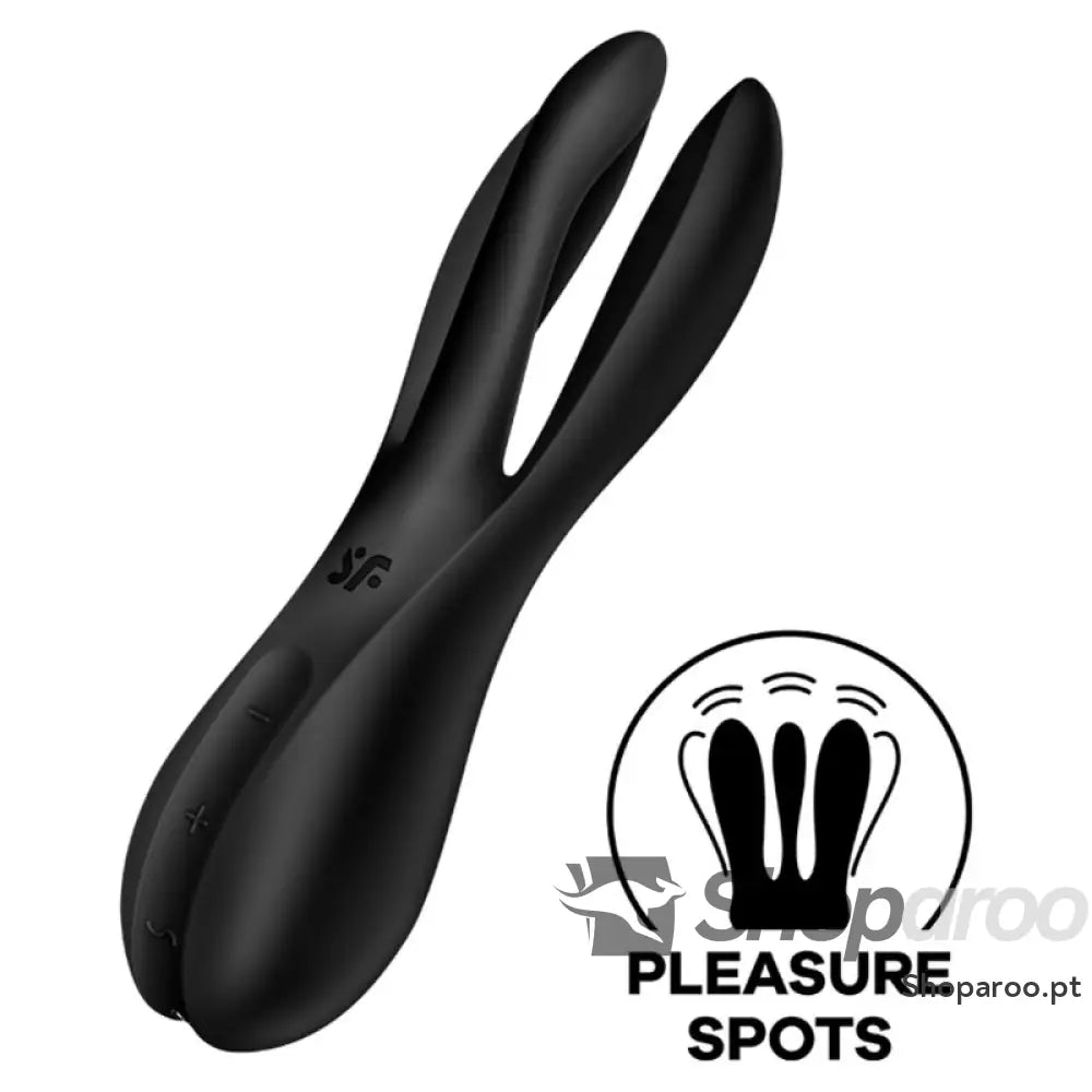 SATISFYER - VIBRADOR THREESOME 2 PRETO
