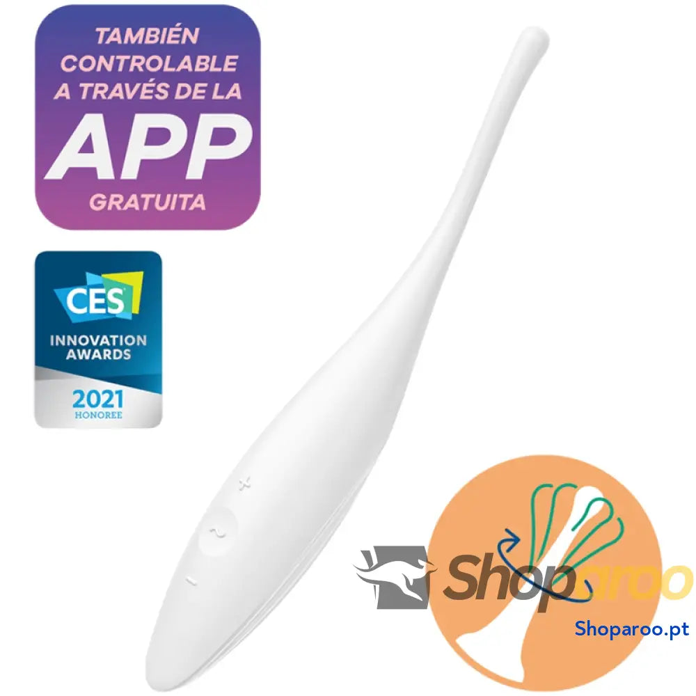 SATISFYER - VIBRADOR TWIRLING JOY CLIT TIP BRANCO