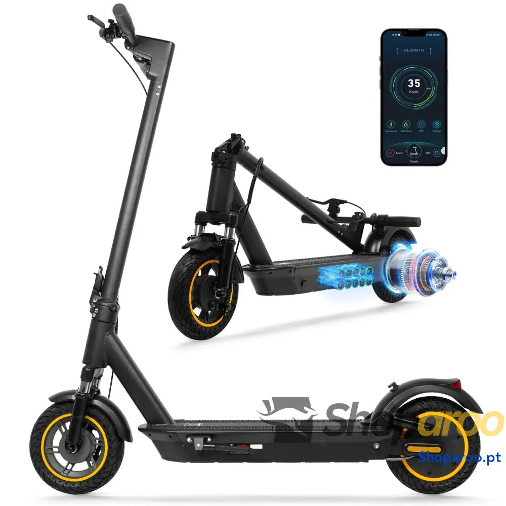 Scooter elétrica AOVOPRO para adultos com APP e motor potente