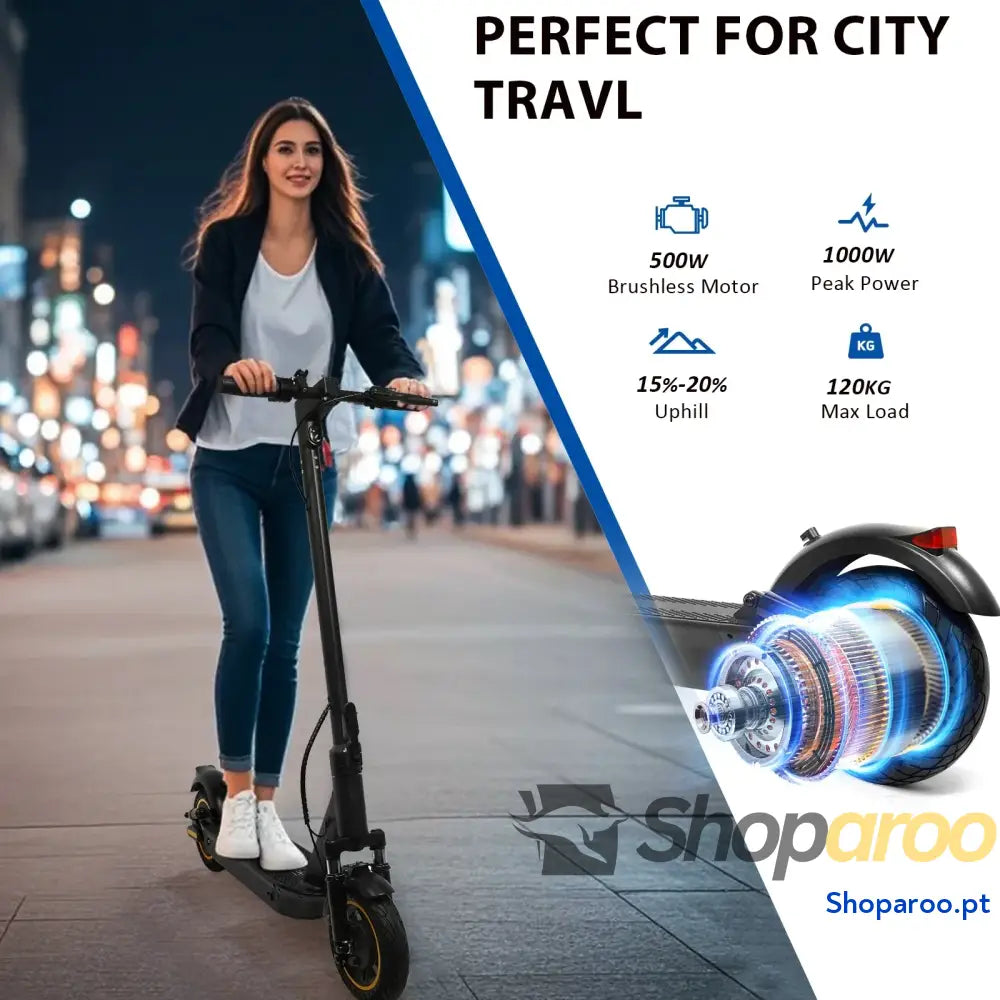 Scooter elétrica AOVOPRO para adultos com APP e motor potente