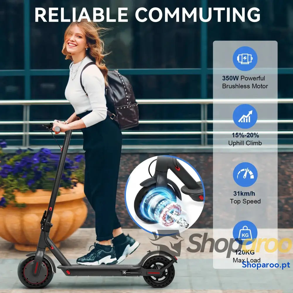 Scooter elétrica JUICEASE TX01 31 kmh motor potente e aplicação inteligente