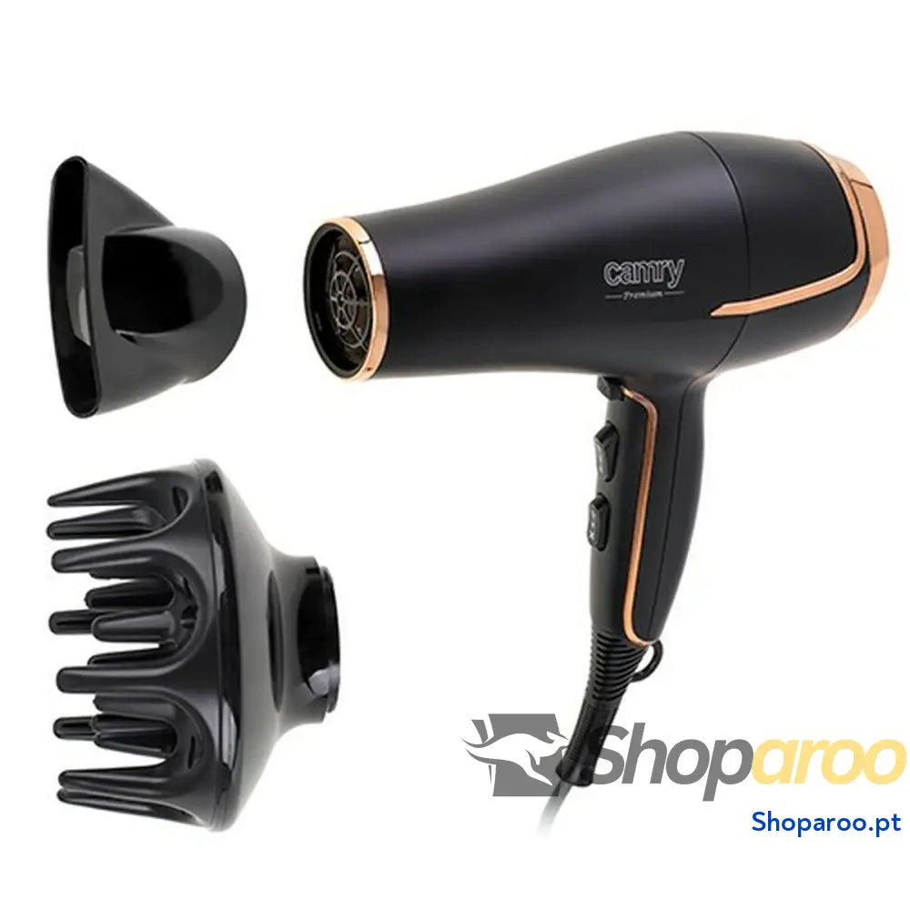 Secador de Cabelo Adler CR 2255 Preto Ouro 2000 W
