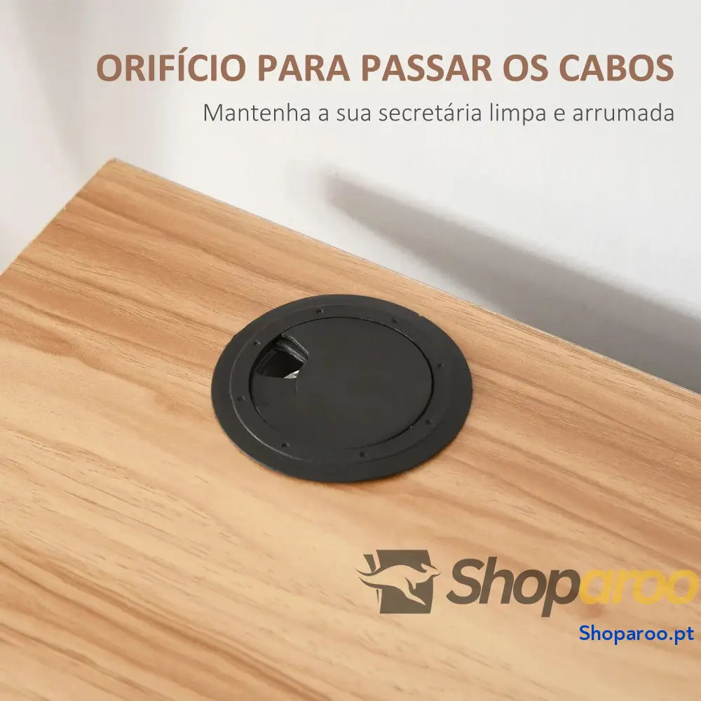 Secretária de Canto Mesa Computador para Escritório Casa em Forma L com Prateleiras 136x130x72 cm Branco e Madeira