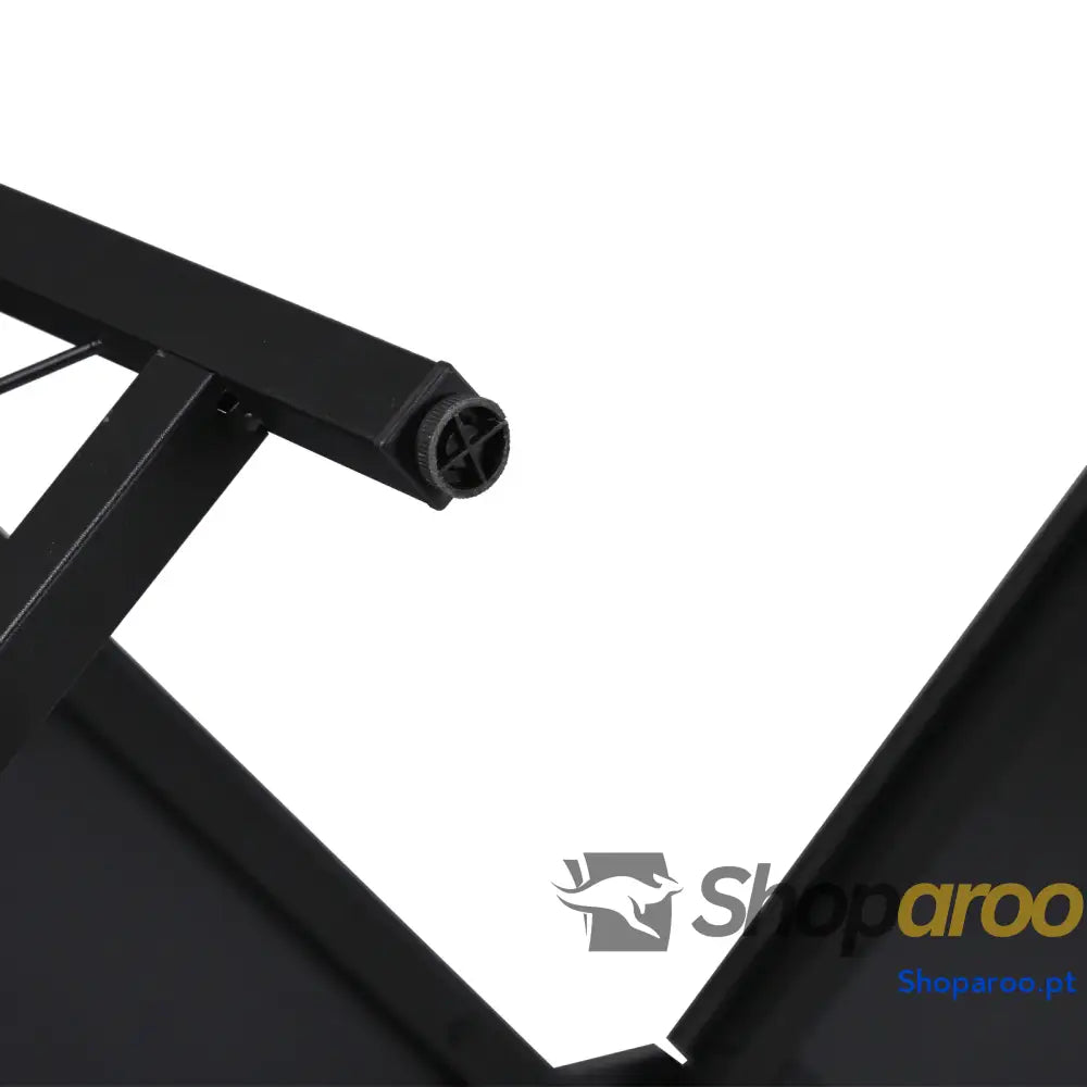 Secretária em Forma de L para Escritório com Estrutura Metal Canto 150x150x76 cm Preto
