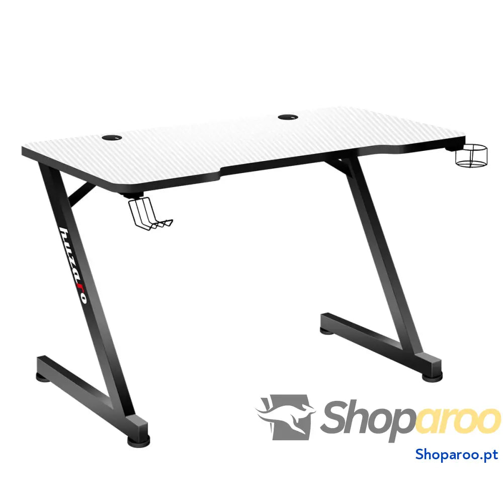 Secretária Huzaro Hero 2.5 Branco Preto Alumínio 120 x 60 cm