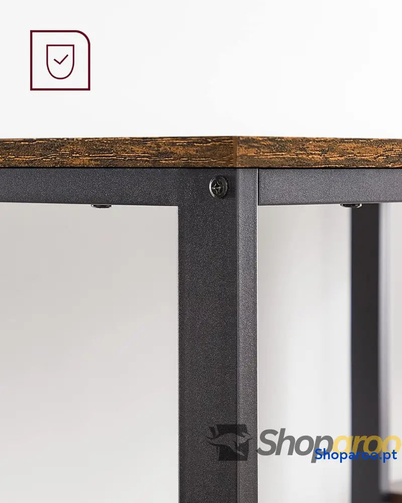 Secretária mesa de computador com 2 prateleiras à esquerda ou direita para escritório quarto estrutura aço industrial