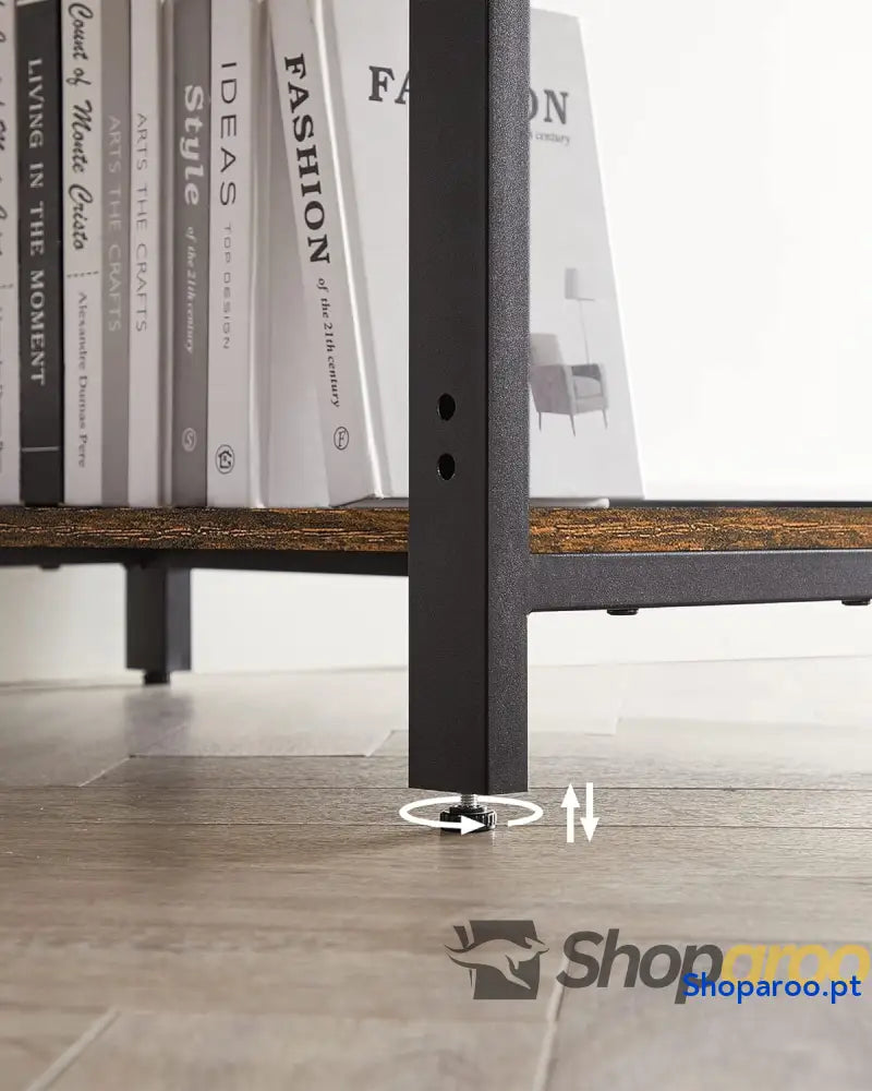 Secretária mesa de computador com 2 prateleiras à esquerda ou direita para escritório quarto estrutura aço industrial