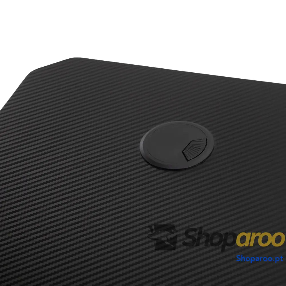 Secretária tipo gaming mesa de escritório com suporte para copos gancho e pés ajustáveis 120x65x74,5 cm preto