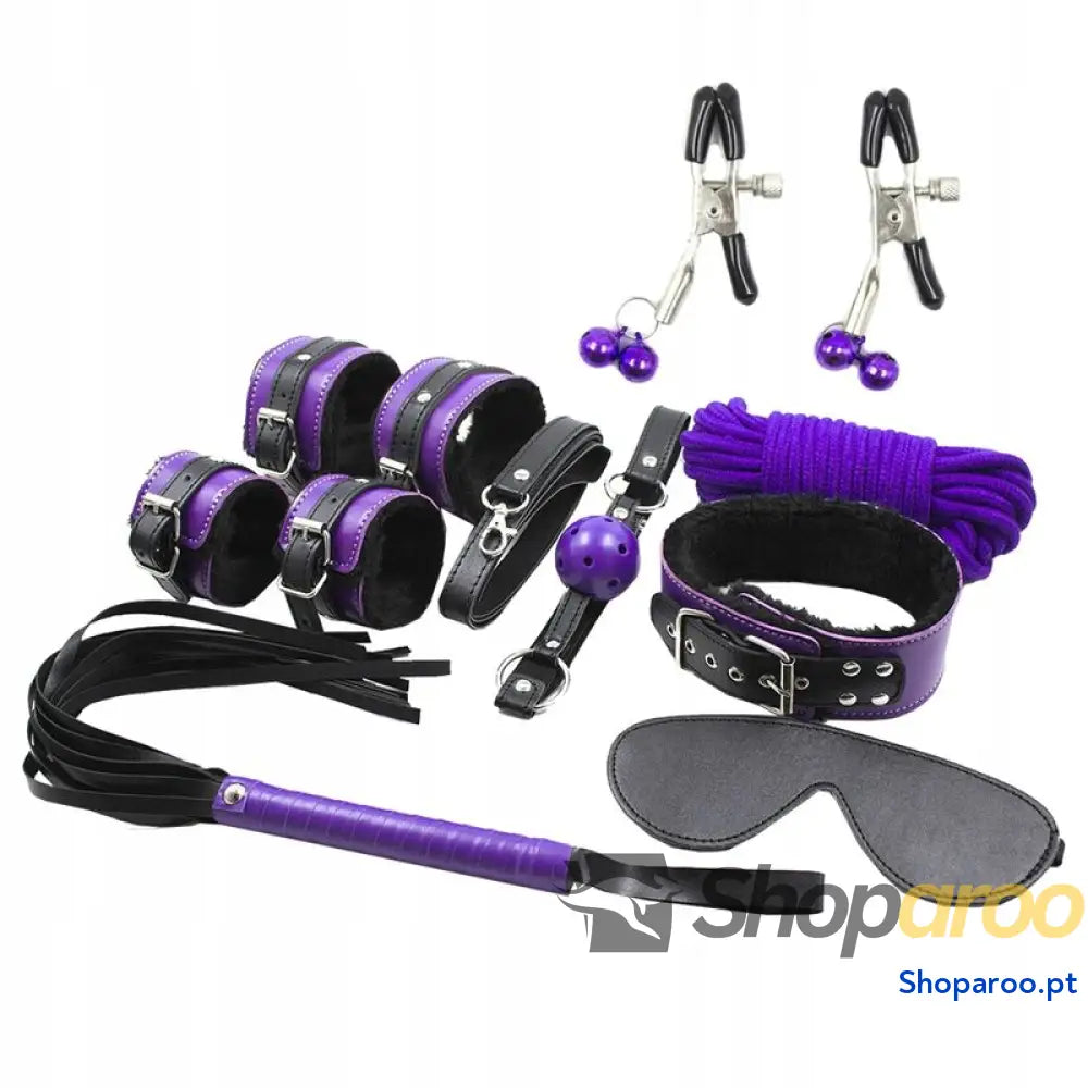 SECRETPLAY - BDSM SET 8PCS PURBLE / BLACK.