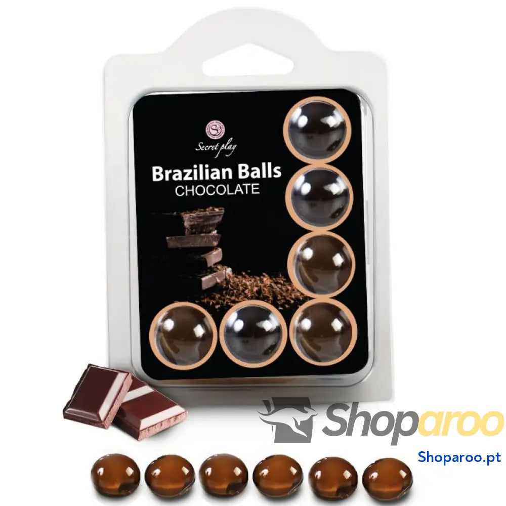 SECRETPLAY - CONJUNTO 6 BOLAS BRASILEIRAS DE CHOCOLATE