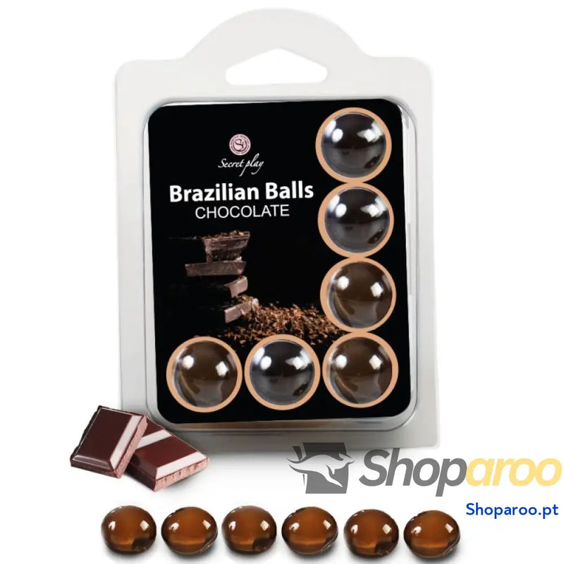 SECRETPLAY CONJUNTO 6 BOLAS BRASILEIRAS DE CHOCOLATE
