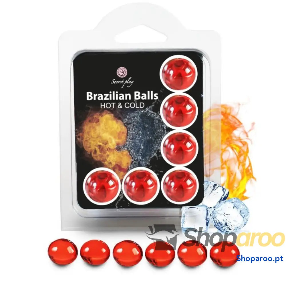 SECRETPLAY CONJUNTO 6 BOLAS BRASILEIRAS EFEITO QUENTE E FRIO