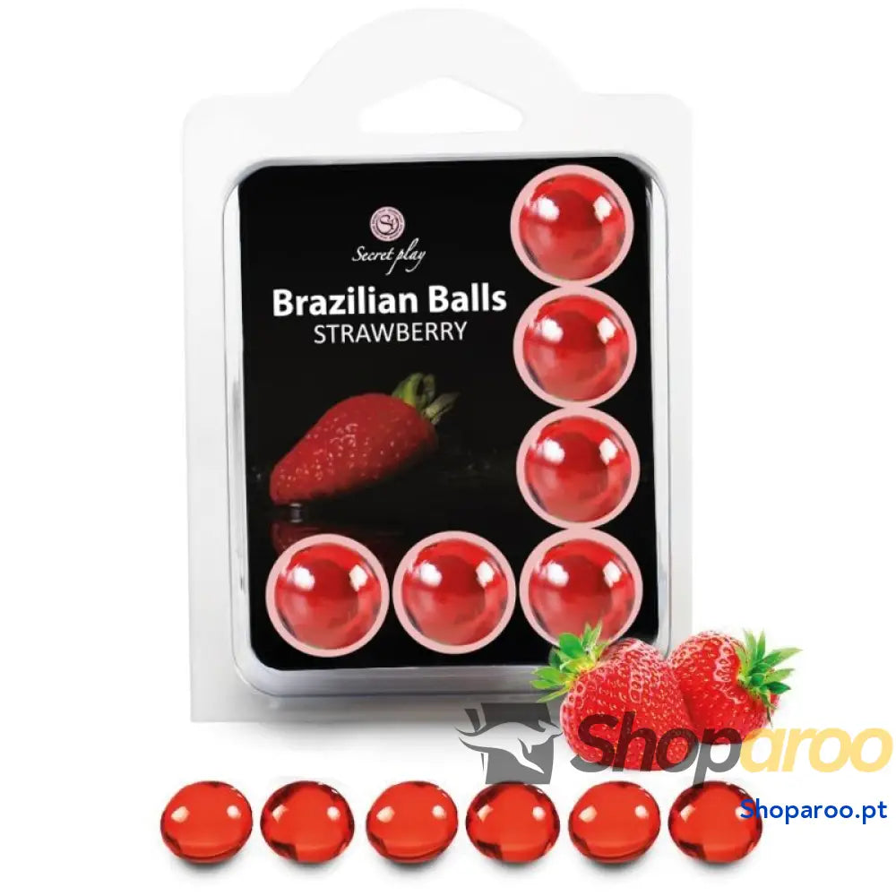 SECRETPLAY - CONJUNTO 6 BOLAS BRASILEIRAS MORANGO