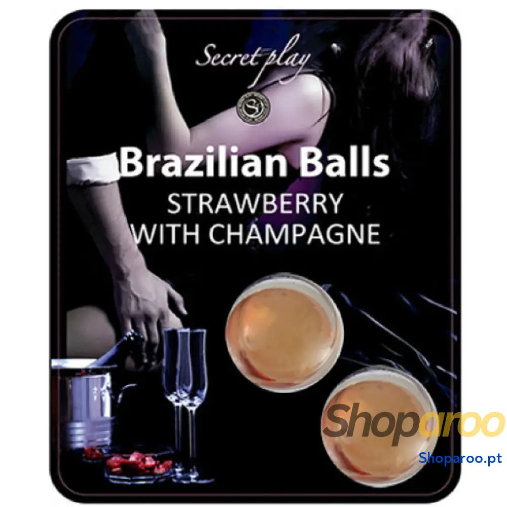 SECRETPLAY - CONJUNTO DE BOLAS BRASILEIRAS MORANGO E CHAMPANHE