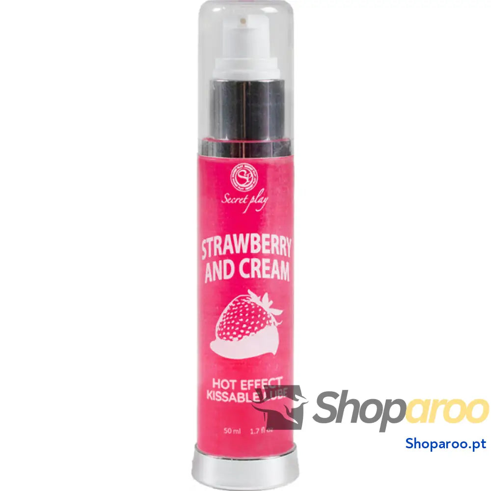 SECRETPLAY - LUBRIFICANTE 2-1 EFEITO TÉRMICO MORANGO E CREME 50 ML