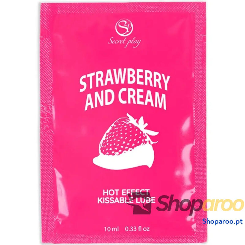 SECRETPLAY LUBRIFICANTE DOSE ÚNICA MORANGOS E CREME 10 ML