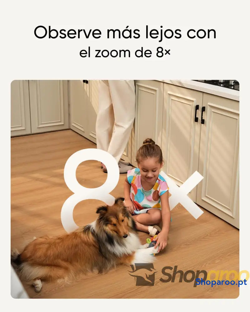 Security Indoor CAM S350 câmara dupla de segurança com resolução 4K UHD zoom 8× e PTZ 360° ideal para monitor