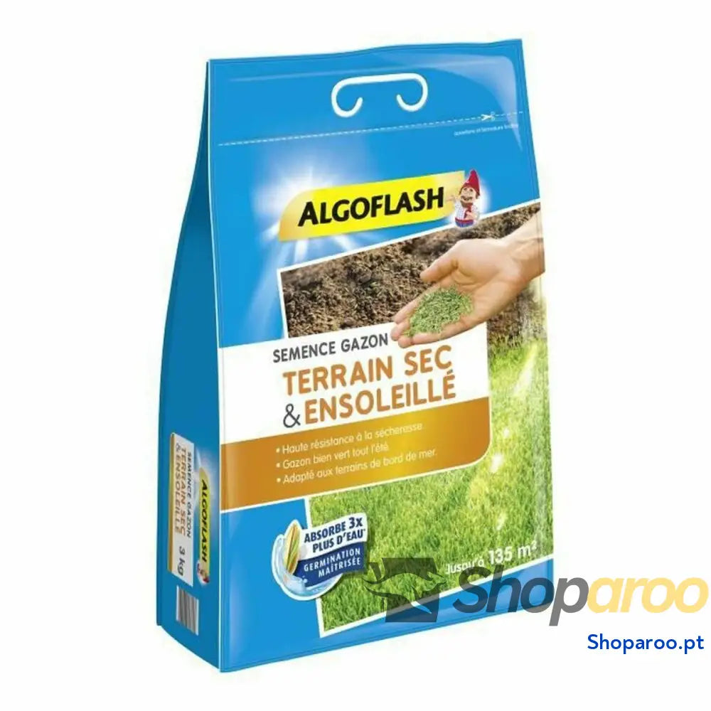 Sementes Algoflash Semsol3 Relva Mediterrâneo 3 Kg