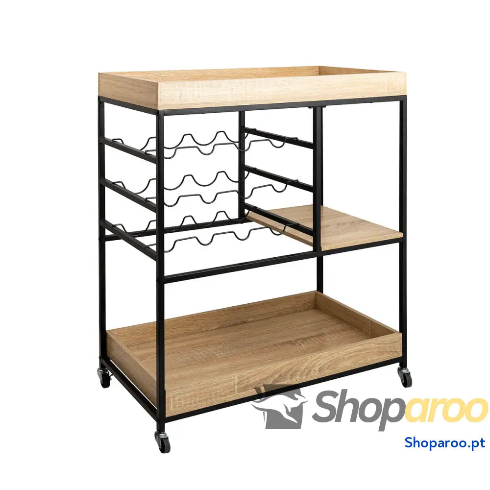 Serveertafel Vinthera Moa Suporte para garrafas Preto Metal 75 x 40 91,5 cm