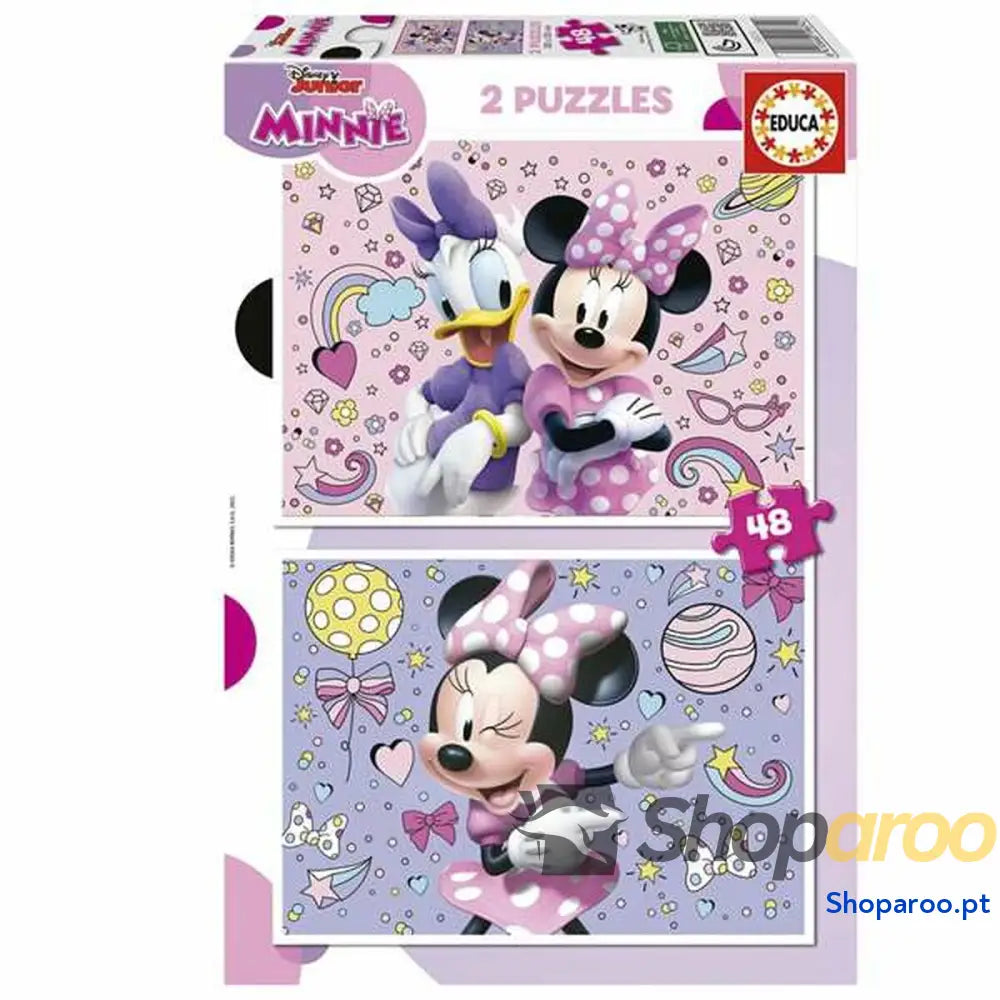 Set de 2 Puzzles Educa Minnie Mouse 48 Peças