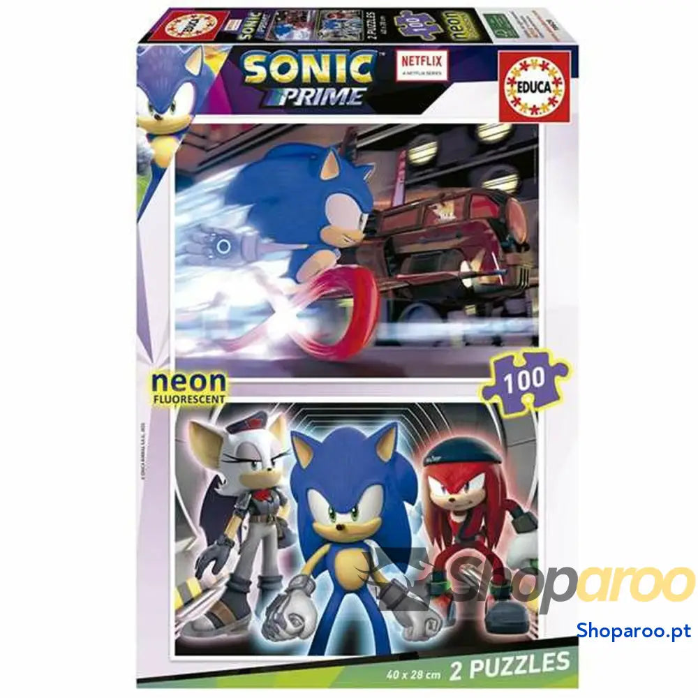 Set de 2 Puzzles Educa Neon Sonic 100 Peças