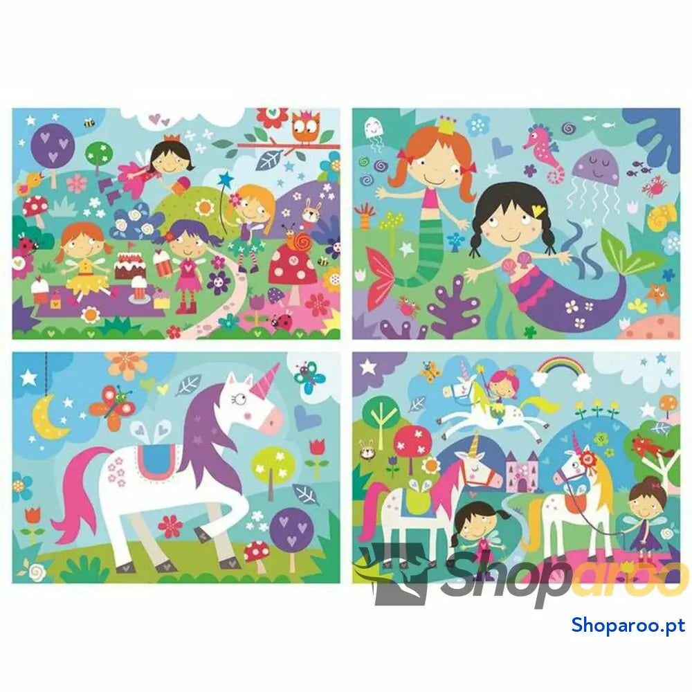 Set de 4 Puzzles Educa 18905 Fantasia