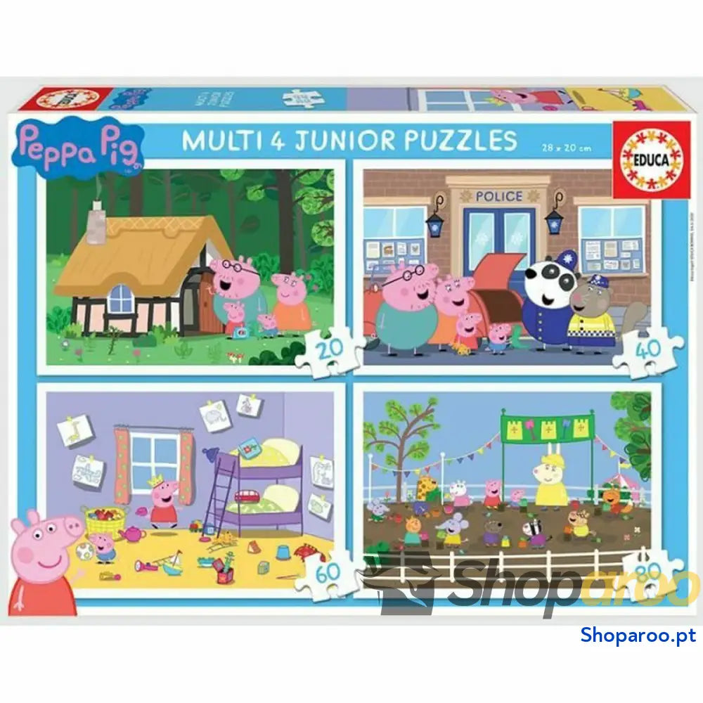 Set de 4 Puzzles Peppa Pig 80 Peças