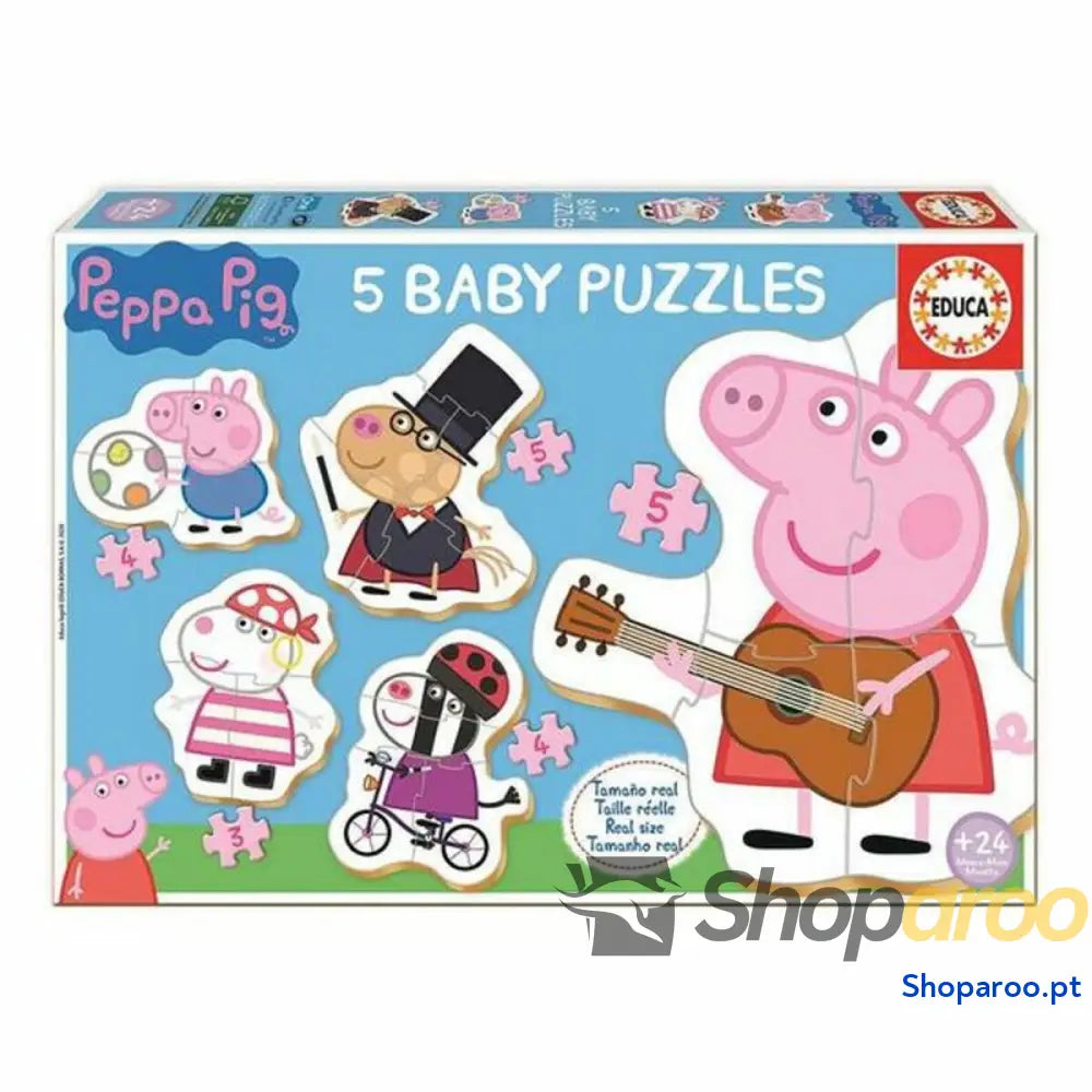 Set de 5 Puzzles Peppa Pig Educa