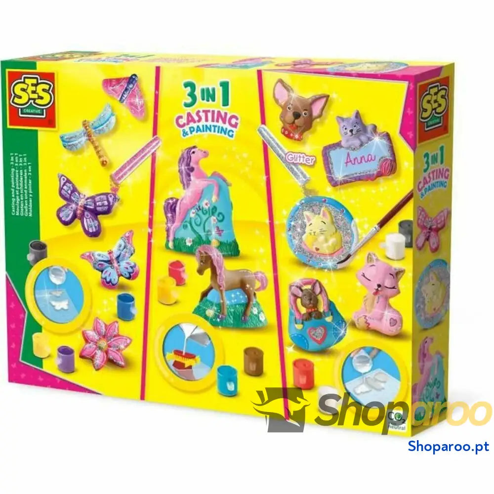 Set de Plasticina SES Creative Molding and painting - 3 in 1