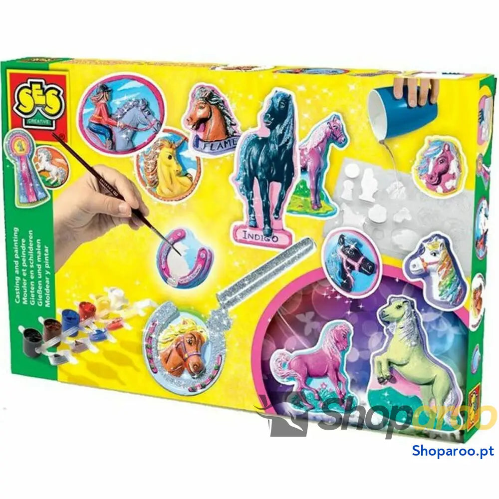 Set de Plasticina SES Creative Molding and painting - Fantasy horses