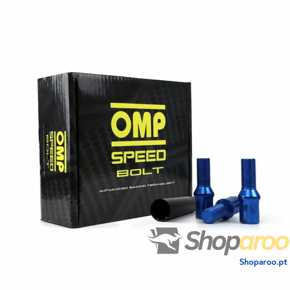 Set Porcas OMP 27 mm Azul 20 uds M14 x 1,25