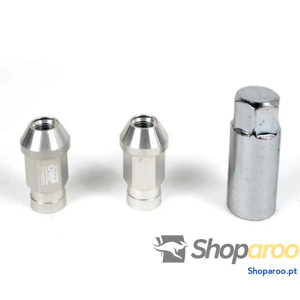 Set Porcas OMP 7075 40 mm M12 x 1,50 20 uds Prata