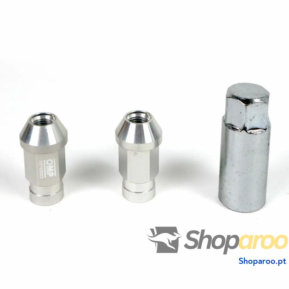 Set Porcas OMP 7075 40 mm M14 x 1,50 20 uds Prata