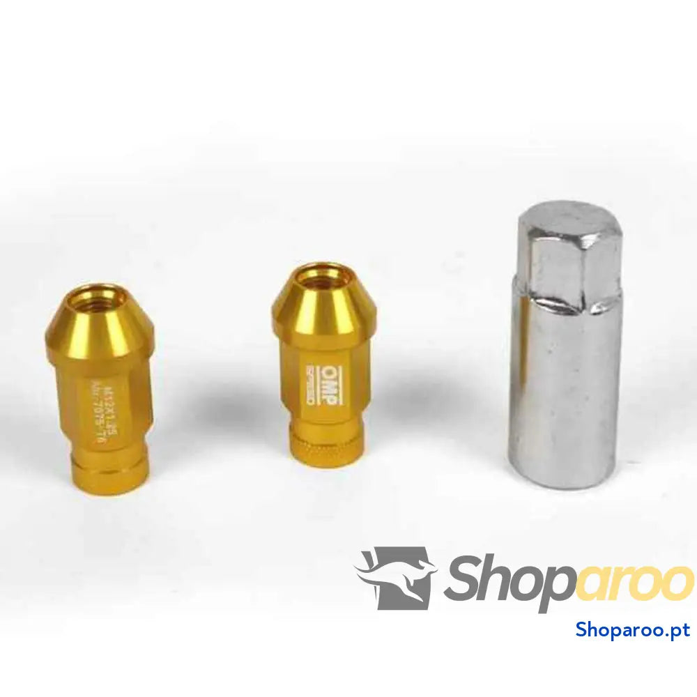 Set Porcas OMP 7075 Ouro 40 mm 20 uds M12 x 1,25