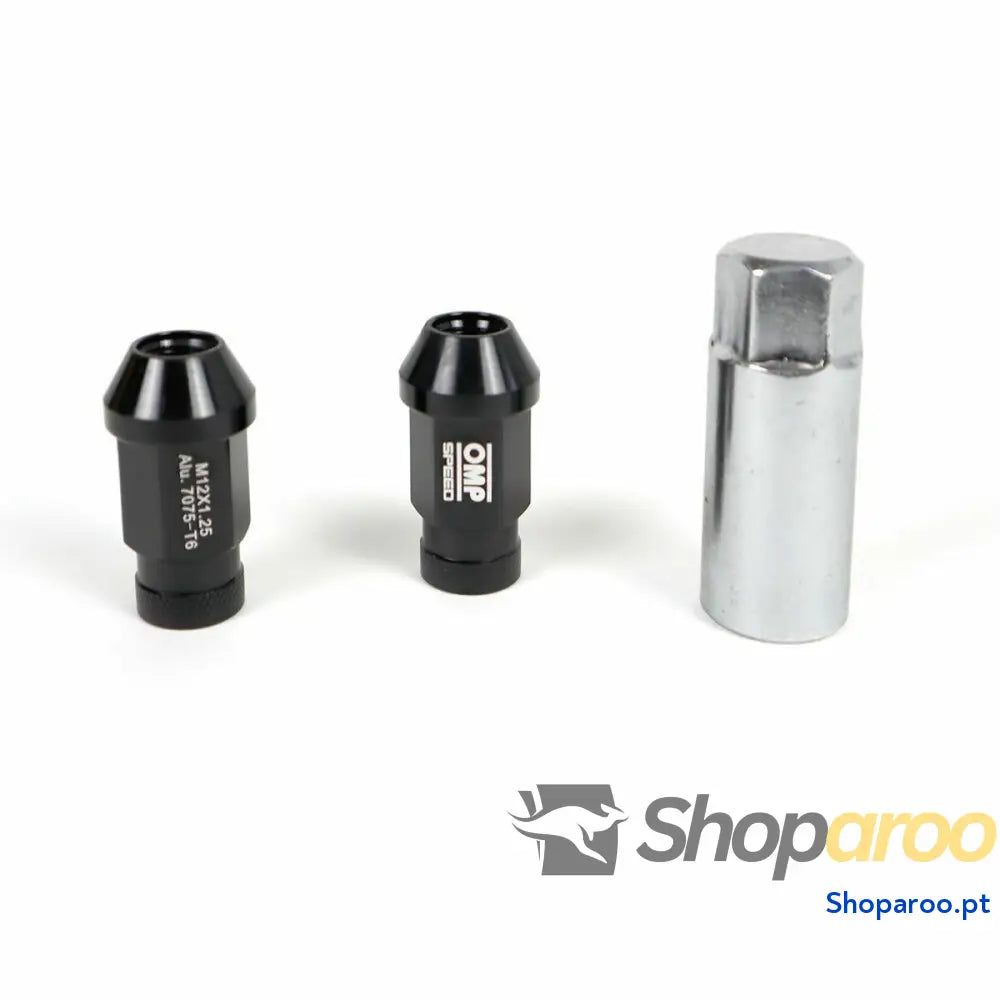 Set Porcas OMP 7075 Preto 20 uds M14 x 1,25