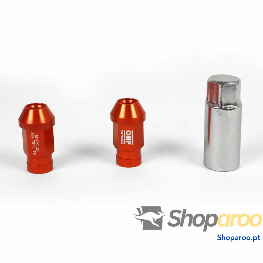 Set Porcas OMP 7075 Vermelho 20 uds M14 x 1,25