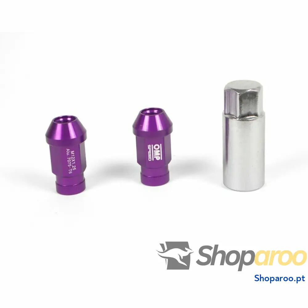Set Porcas OMP 7075 Violeta 20 uds M14 x 1,25