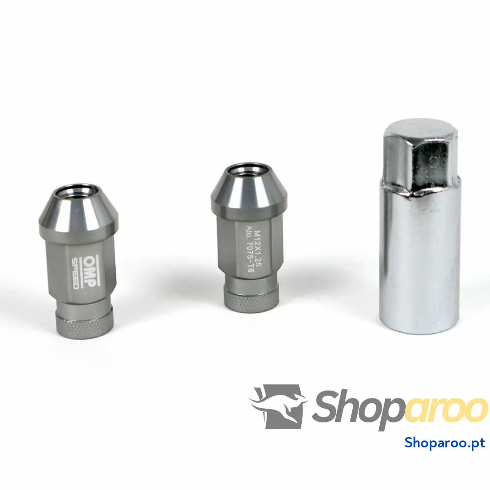 Set Porcas OMP Antracite 40 mm 20 uds M12 x 1,50