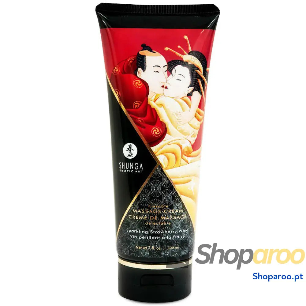 SHUNGA - CREME DE MASSAGEM MORANGO E CAVA 200 ML
