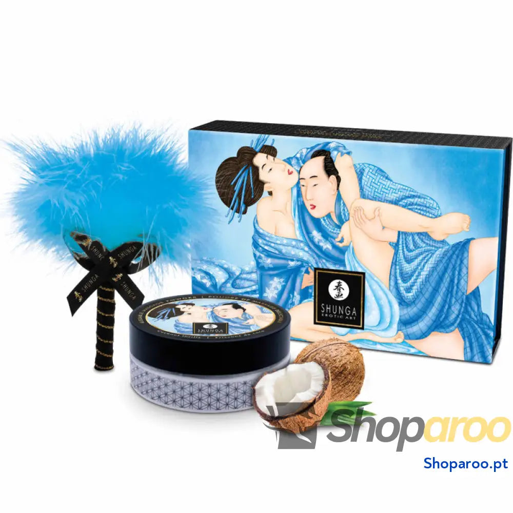 SHUNGA - KIT DE MASSAGEM EM PÓ DE COCO COMESTÍVEL