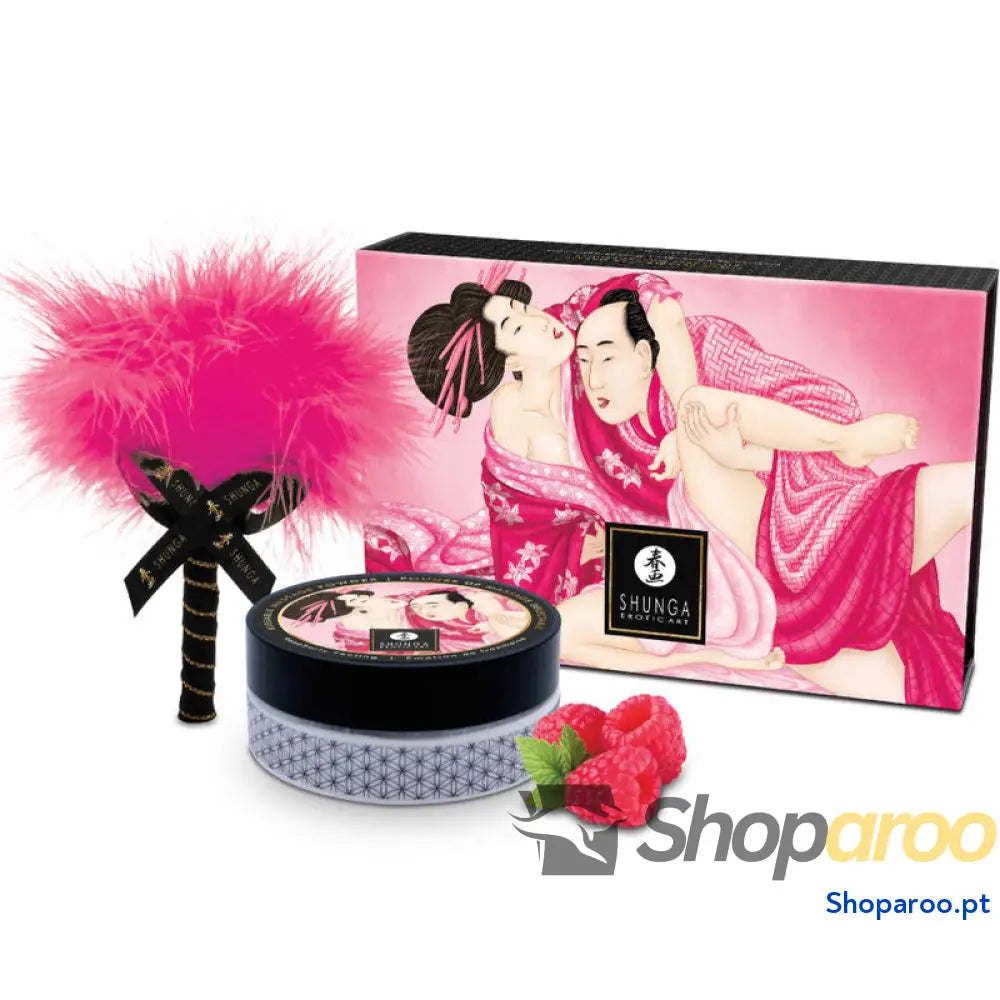 SHUNGA - KIT DE PÓ DE MASSAGEM COMESTÍVEL FRAMBOESA
