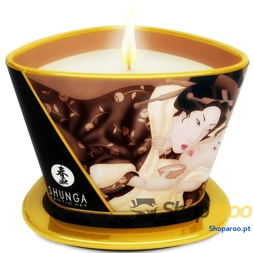 SHUNGA - MINI CARESS BY CANDELIGHT VELA DE MASSAGEM DE CHOCOLATE 170 ML