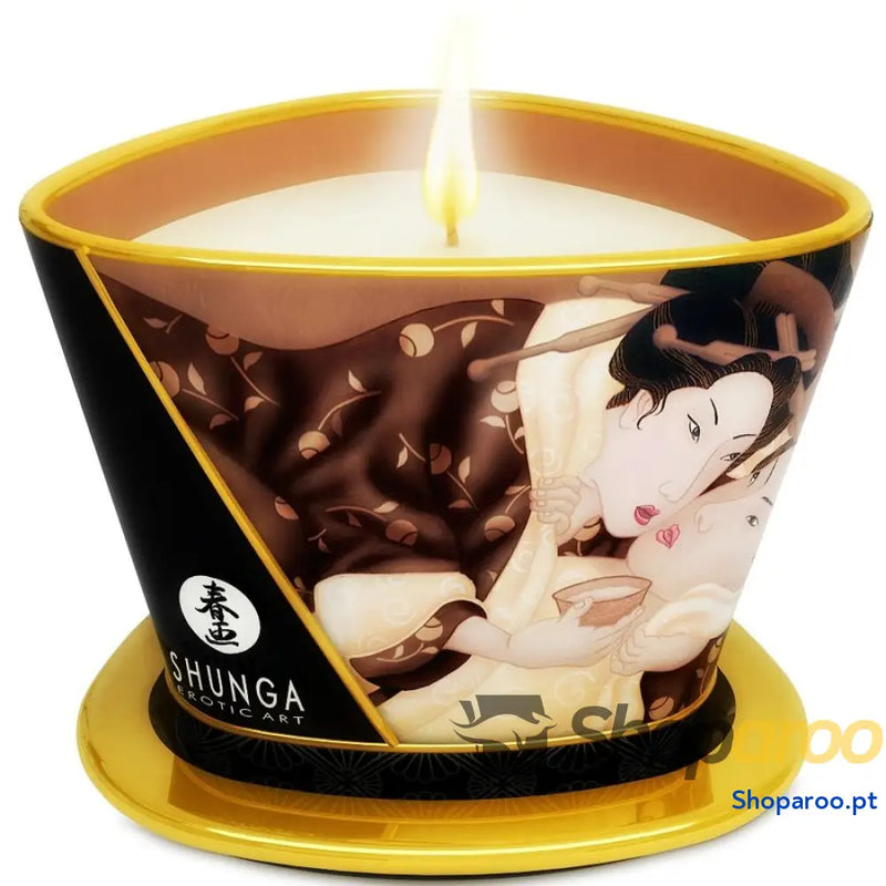 SHUNGA - MINI CARESS BY CANDELIGHT VELA DE MASSAGEM DE CHOCOLATE 170 ML