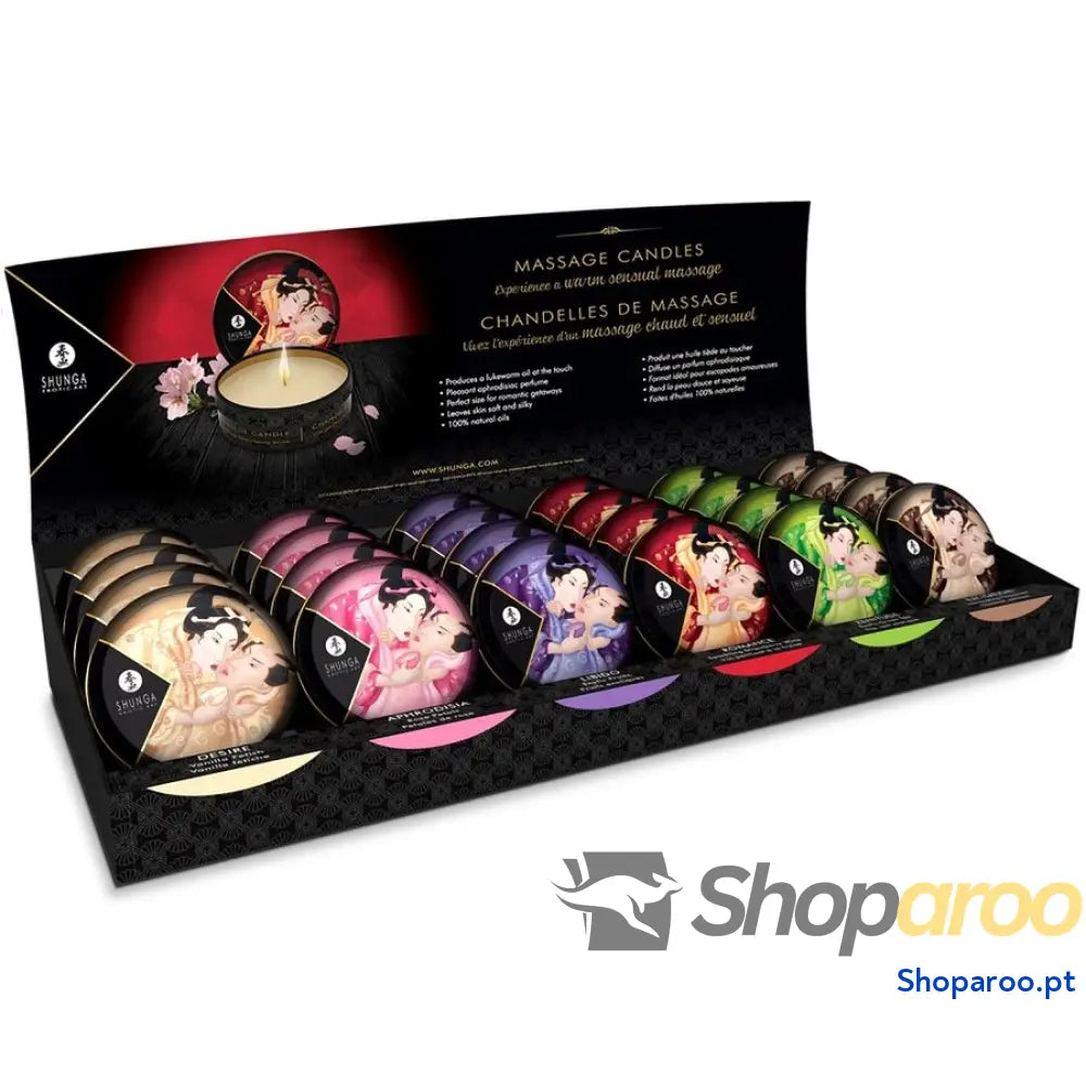 SHUNGA - MINI CARESS BY VELA DISPLAY VELAS DE MASSAGEM 24 UNIDADES